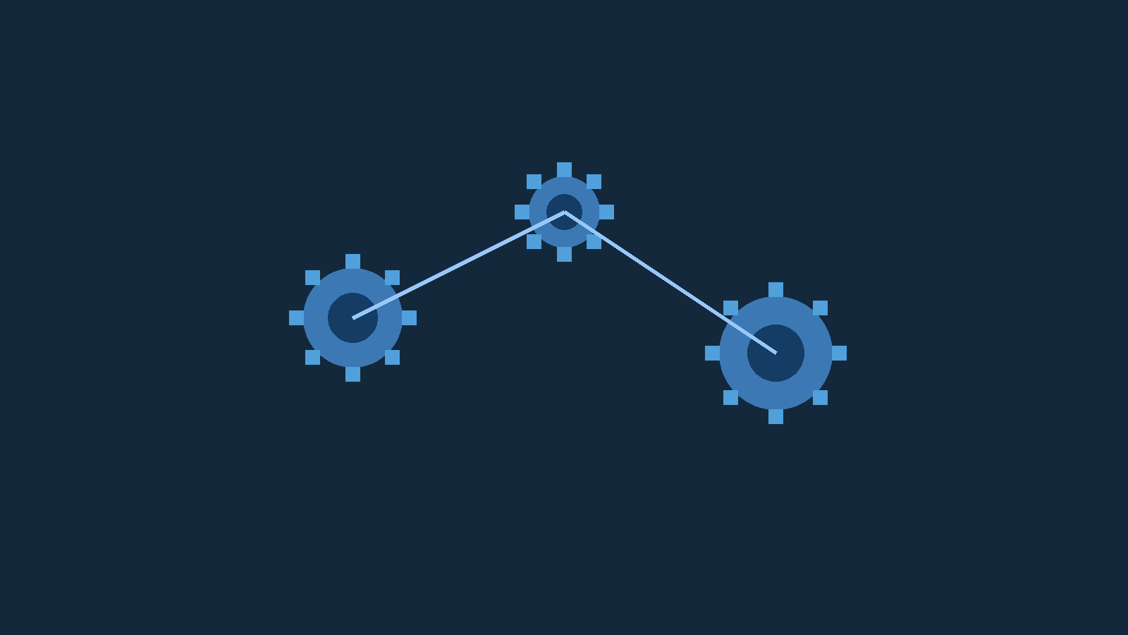 Koła zębate i linie przepływu pracy symbolizujące automatyzację procesów biznesowych